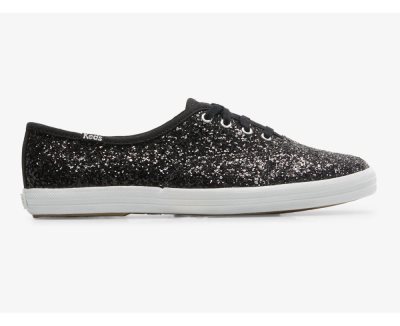 Keds Champion Glitter Celebration Sneakers Dames Zwart | 94qmtf1a