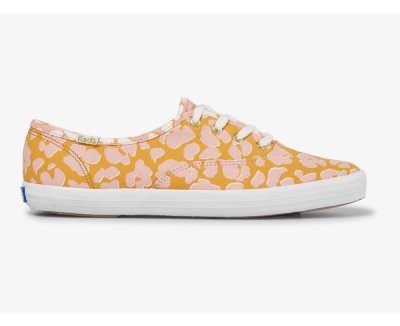 Keds Champion Spot Print Sneakers Dames Geel Roze | lvCm08AK