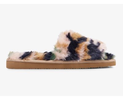 Keds Fuzzy Badslippers Slippers Slip Ons Dames Groen Camo | Lc2HnrlS