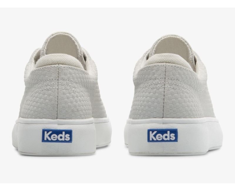 Keds Alley Suede Deboss Sneakers Dames Lichtgrijs | TDSvyR9u