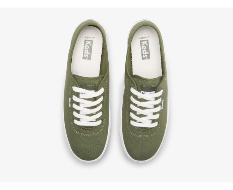 Keds Breezie Canvas Sneakers Dames Groen | fvtfBUXT