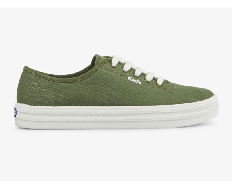 Keds Breezie Canvas Sneakers Dames Groen | fvtfBUXT