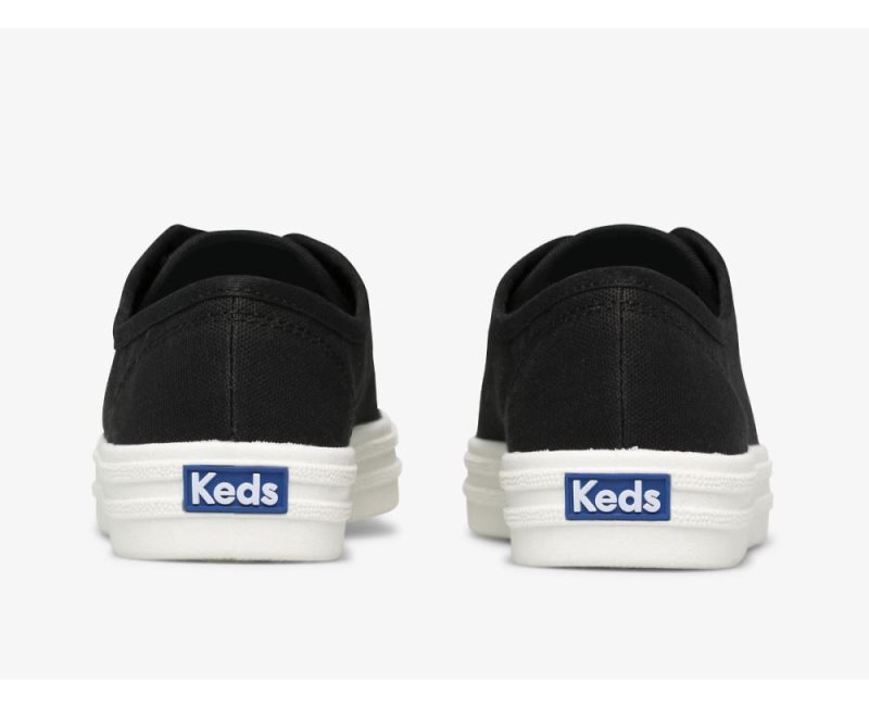 Keds Breezie Canvas Sneakers Dames Zwart | P4hDHjxw