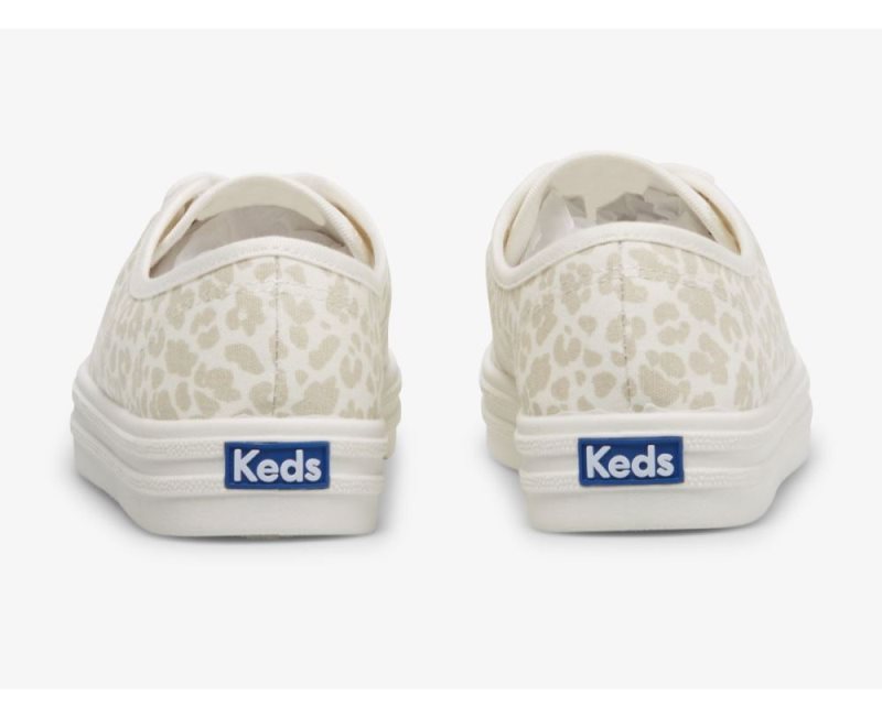 Keds Breezie Canvas Spot Print Sneakers Dames Bruin Gekleurd | UAqJgRRm