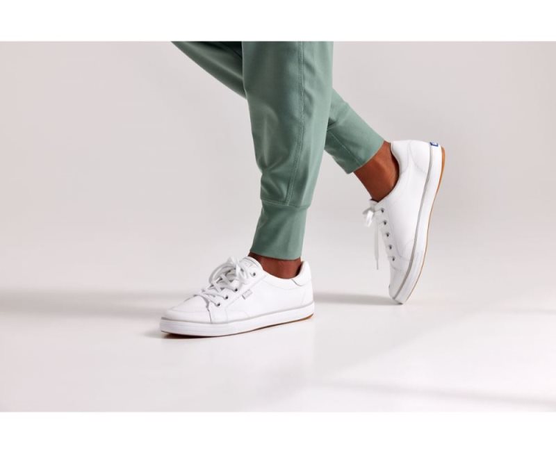 Keds Center III Leren Leren Schoenen Dames Wit | LA3mXkBa