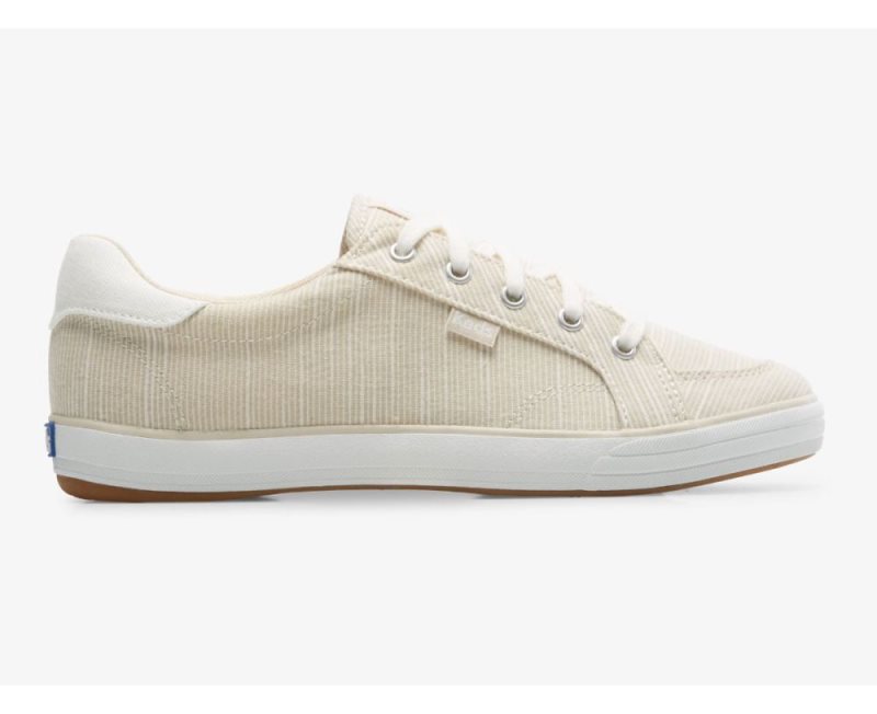 Keds Center III Slub Stripe Veterschoenen Dames Bruin Strepen | Esrm7IvO