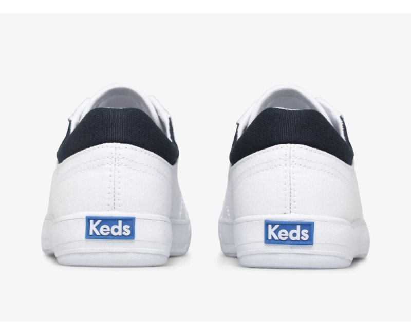 Keds Center II Canvas Sneakers Dames Wit Donkerblauw | JqRRSXIl