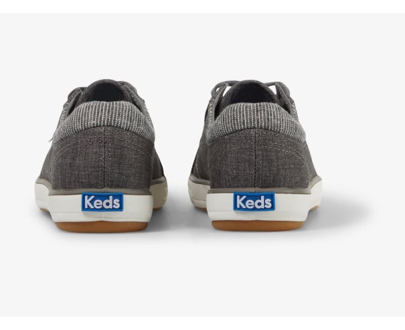 Keds Center II Katoenen Slub Sneakers Dames Grijs | e9od8zBO