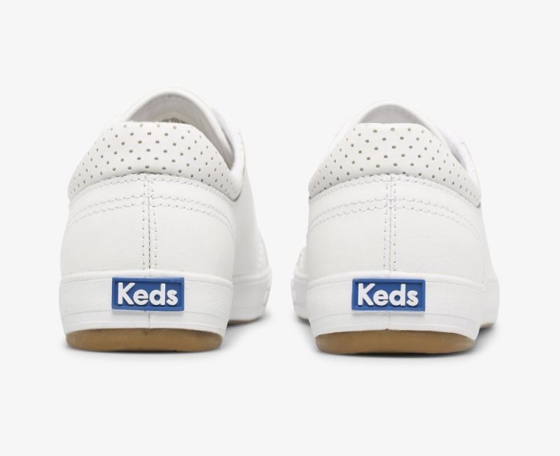 Keds Center II Leren Sneakers Dames Wit | YMSspWZF