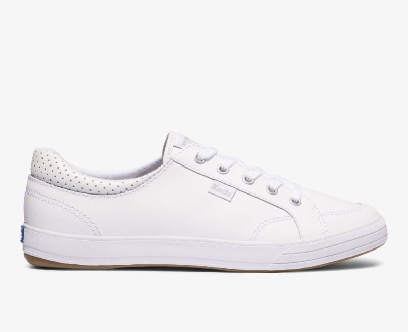 Keds Center II Leren Sneakers Dames Wit | YMSspWZF