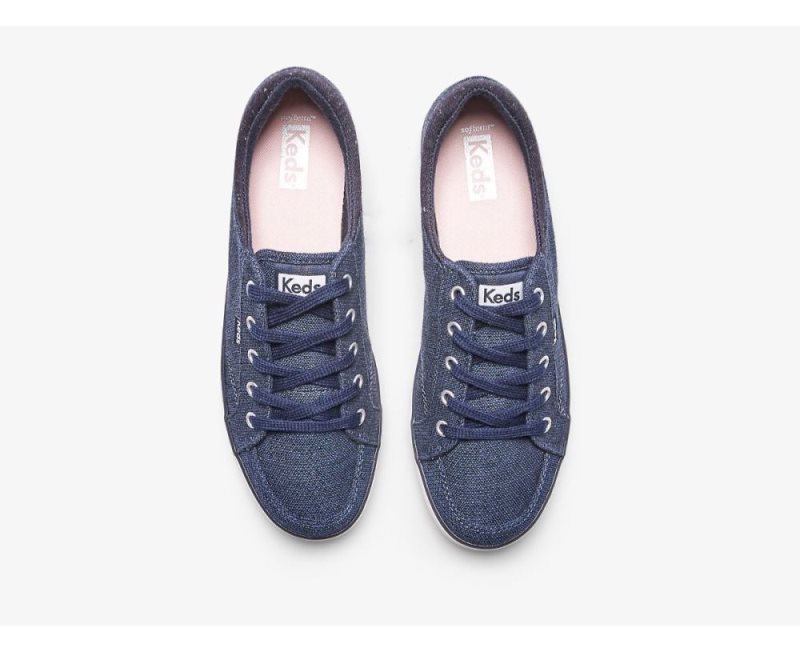 Keds Center II Marled Sneakers Dames Donkerblauw | jjA3FfE1