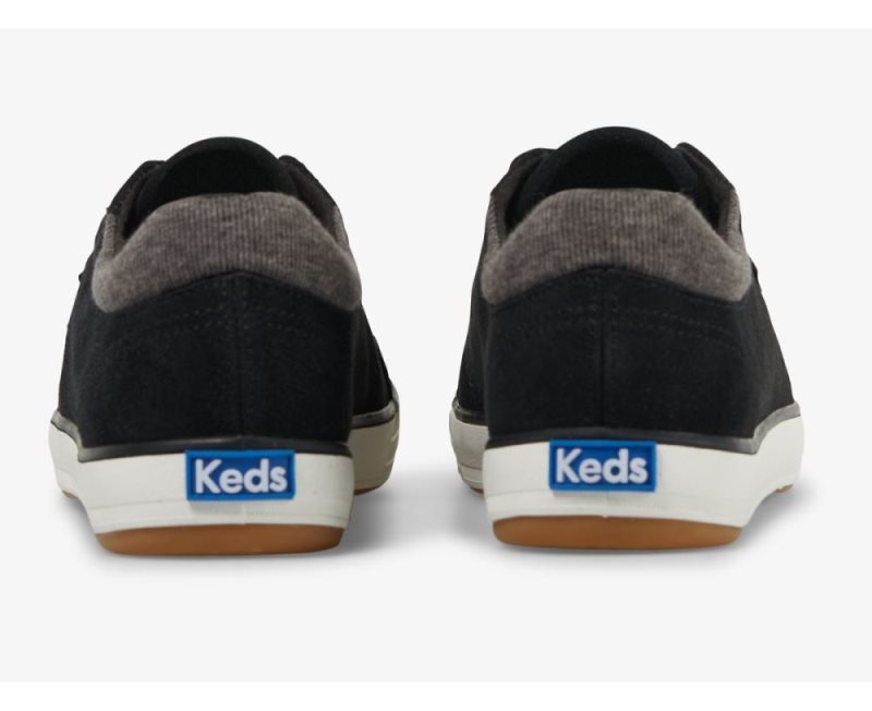 Keds Center II Suede Sneakers Dames Zwart | 0Sk1MQsm