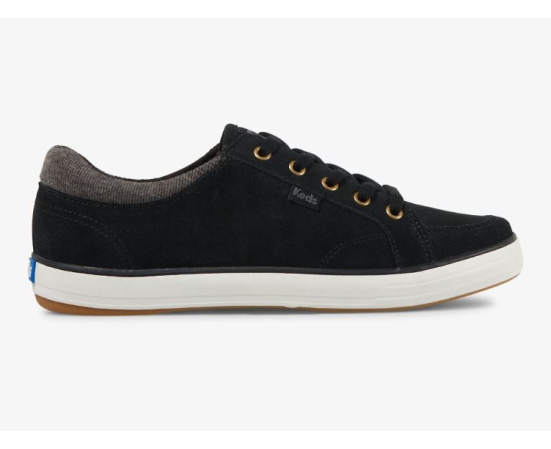 Keds Center II Suede Sneakers Dames Zwart | 0Sk1MQsm