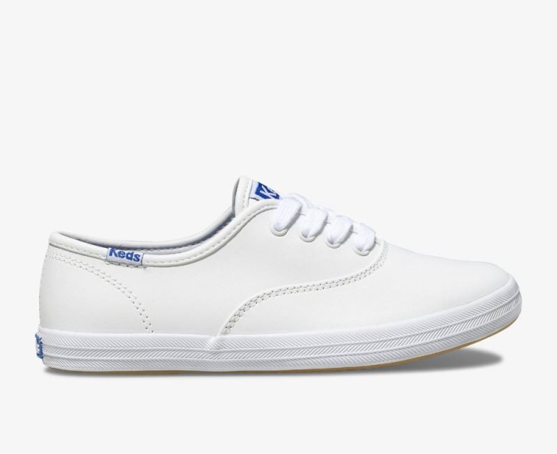 Keds Champion CVO Leren Sneakers Kinderen Wit | SNrBPns3