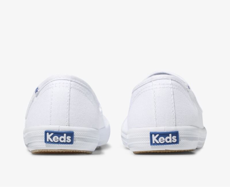 Keds Champion Canvas Slip Ons Dames Wit | g3mem6IP