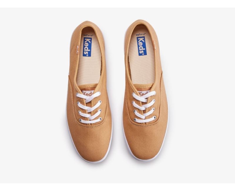 Keds Champion Feat. Organic Katoenen Sneakers Dames Bruin | 908QjAAq