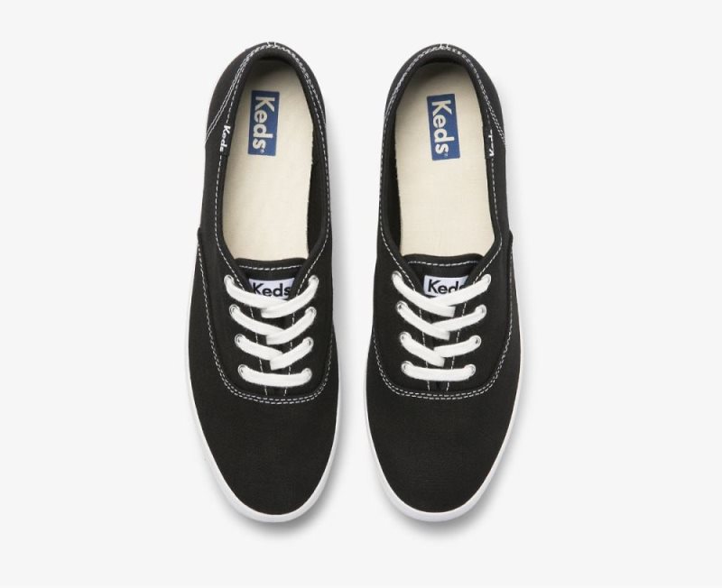 Keds Champion Feat. Organic Katoenen Sneakers Dames Zwart | c5ACJzDE