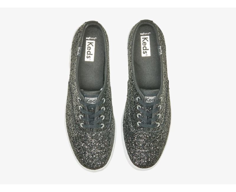 Keds Champion Glitter Celebration Sneakers Dames Zwart | 94qmtf1a