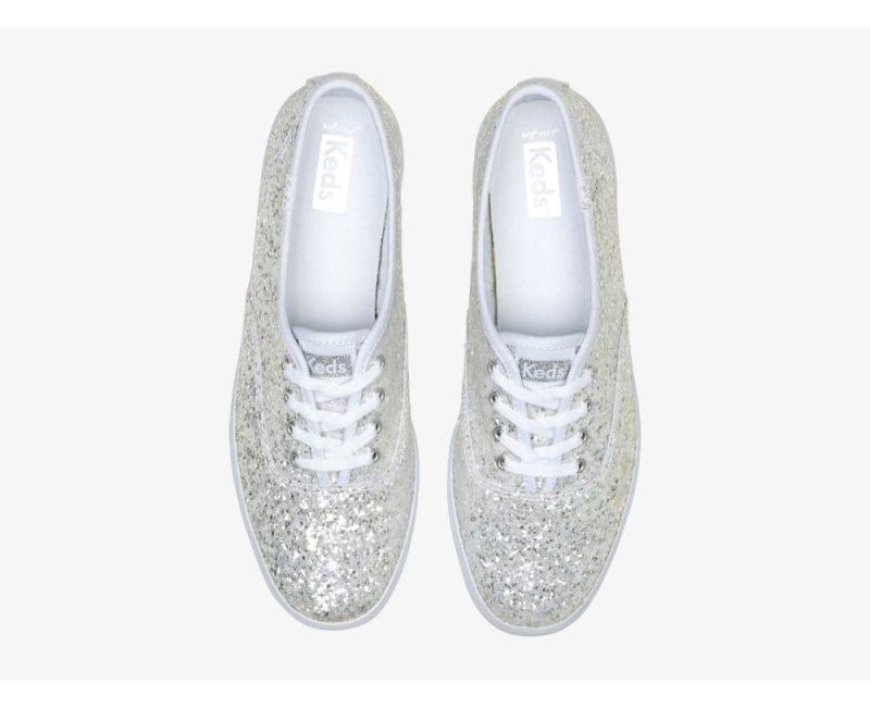 Keds Champion Glitter Celebration Sneakers Dames Wit | Y6higoiN