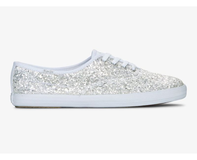 Keds Champion Glitter Celebration Sneakers Dames Wit | Y6higoiN