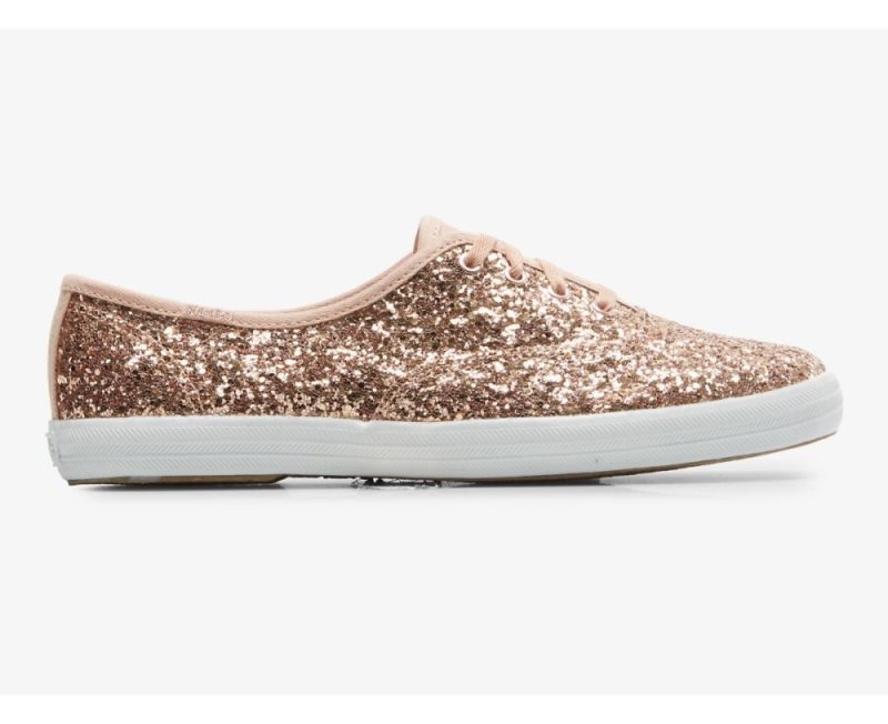 Keds Champion Glitter Celebration Sneakers Dames Roze Goud | ejAy0llk