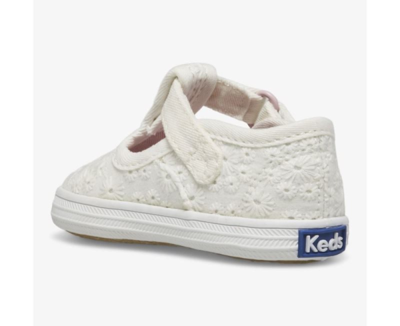 Keds Champion Neus Cap T-Riemen Schoenen Kinderen Wit | E1KakloS