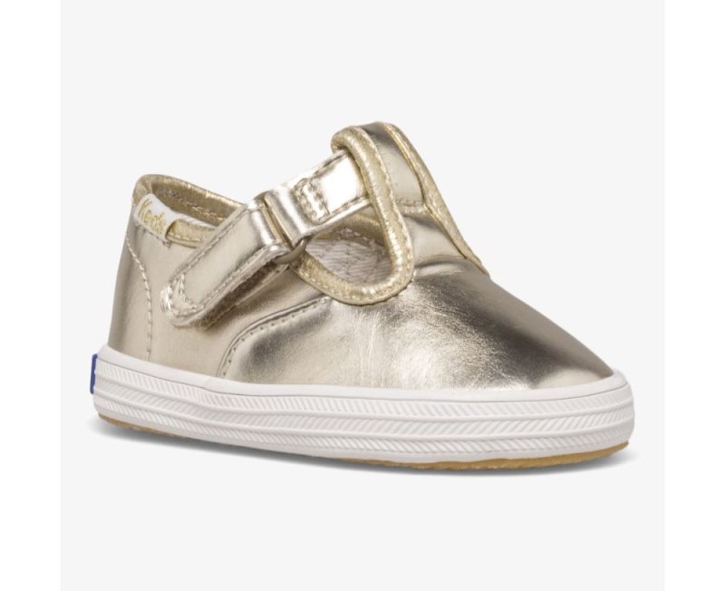 Keds Champion Neus Cap T-Riemen Sneakers Kinderen Metal | by3qxYx4