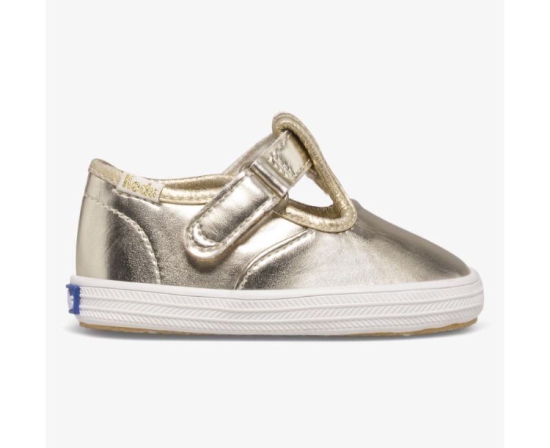 Keds Champion Neus Cap T-Riemen Sneakers Kinderen Metal | by3qxYx4