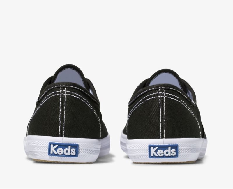 Keds Champion Originele Canvas Schoenen Dames Zwart | fCEiKLTH