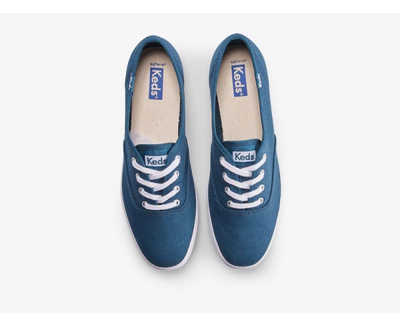 Keds Champion Seasonal Canvas Washable Sneakers Dames Blauw | MCiK9Yu9