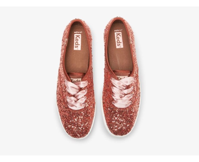 Keds Champion Sequins Celebration Sneakers Dames Burnt Sienna | 7F0sXPe5