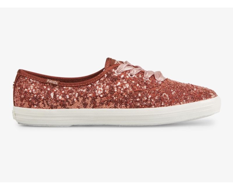 Keds Champion Sequins Celebration Sneakers Dames Burnt Sienna | 7F0sXPe5