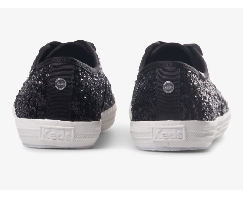 Keds Champion Sequins Celebration Sneakers Dames Zwart | dxsEYDNA