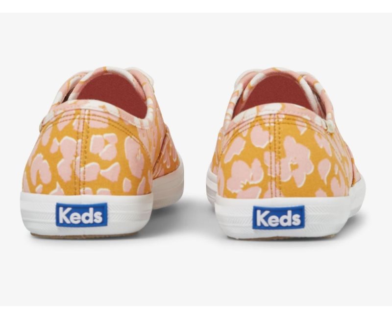 Keds Champion Spot Print Sneakers Dames Geel Roze | lvCm08AK