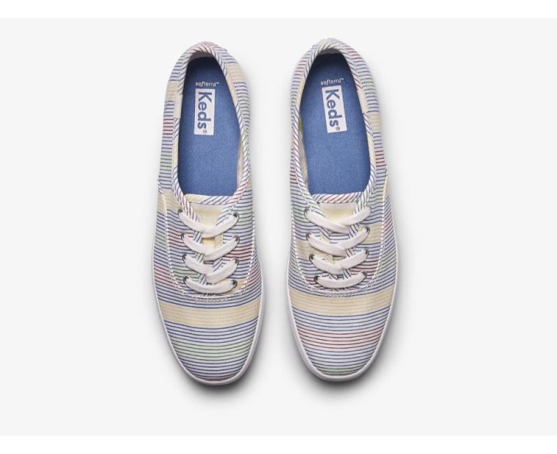 Keds Champion Surf Stripe Sneakers Dames Gekleurd Wit | SyFOnFM7