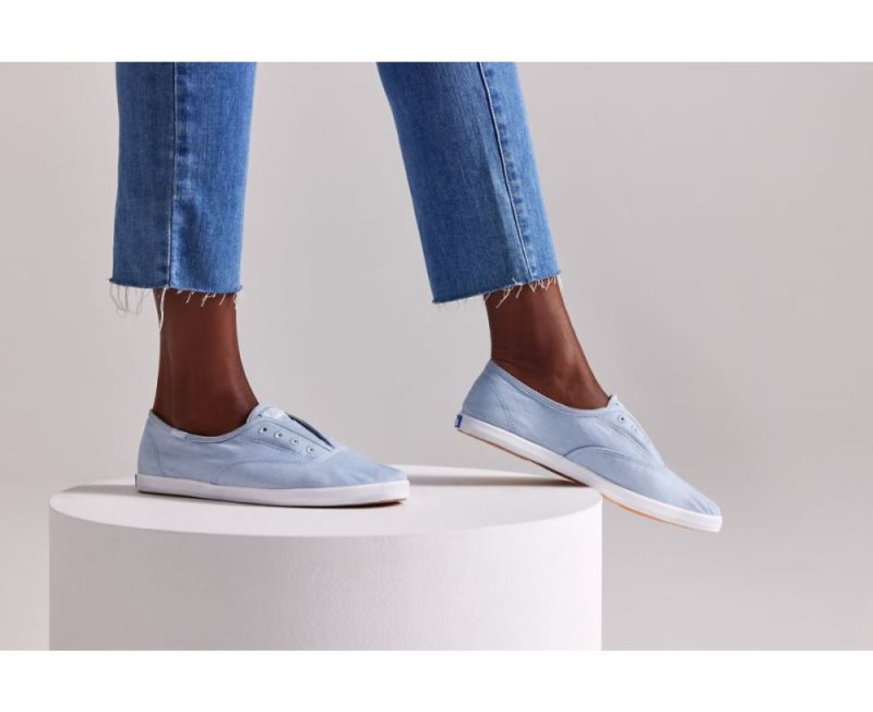 Keds Chillax Washable Twill Slip Ons Dames Lichtblauw | owDkmRBu