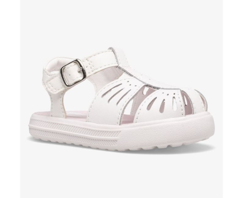 Keds Daphne Butterfly Leren Sandalen Kinderen Wit | W8dvCfRM