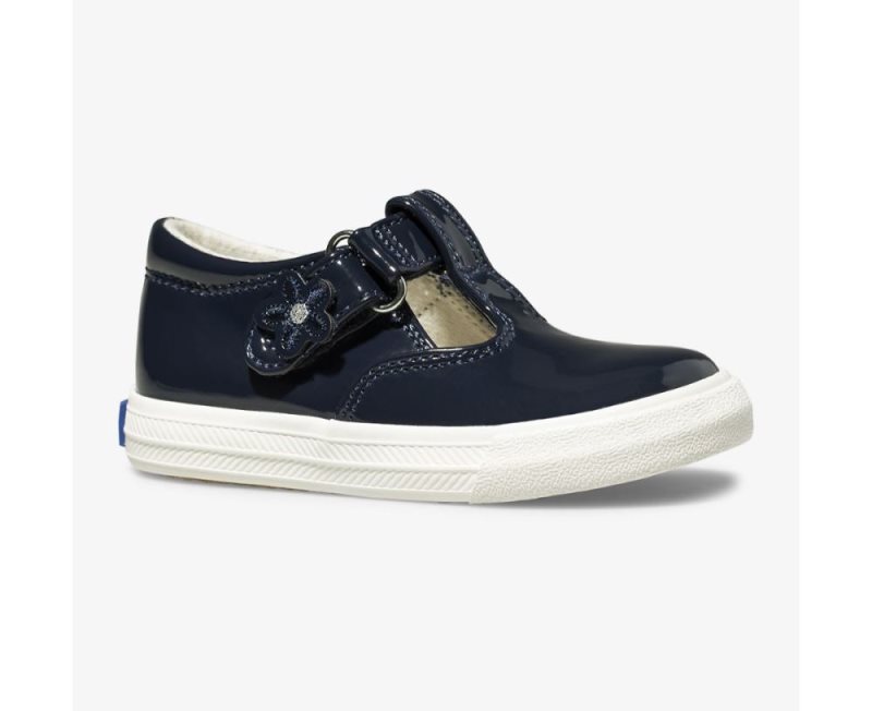 Keds Daphne Lak Sneakers Kinderen Donkerblauw | s0Li8Adx