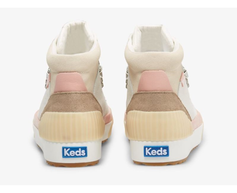 Keds Demi TRX Mid Leren Sneakers Dames Blush | 1LzyFAqT