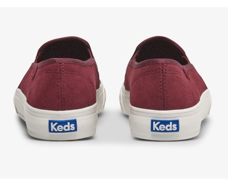 Keds Double Decker Emboss Suede Sneakers Dames Fig | zCPOlk13