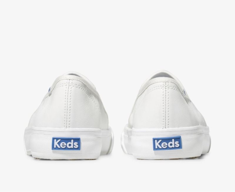 Keds Double Decker Leren Sneakers Dames Wit | rRFkReFv