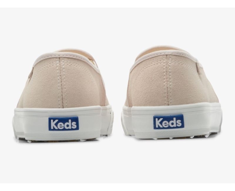 Keds Double Decker Perf Suede Slip Ons Dames Lichtroze | D51SToRJ