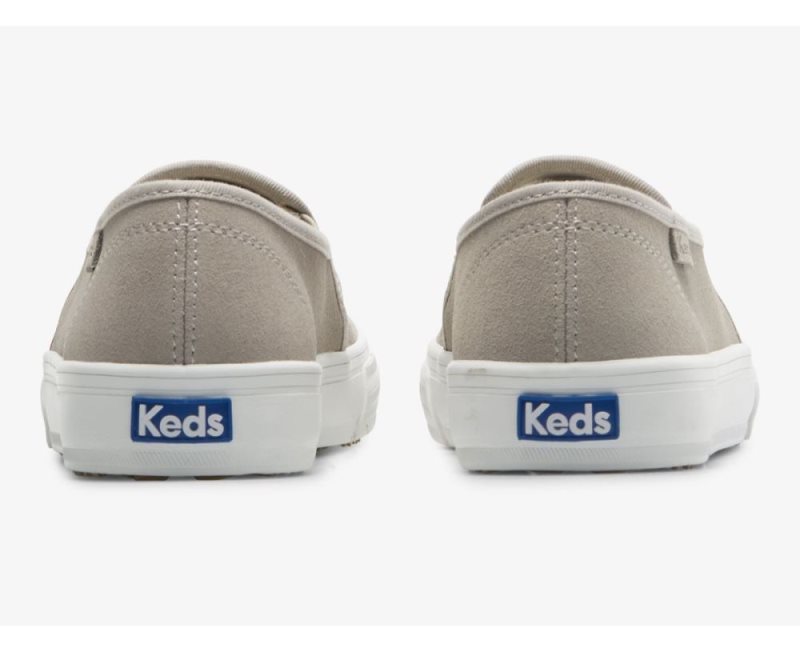 Keds Double Decker Perf Suede Slip Ons Dames Grijs | nKy6YLOC