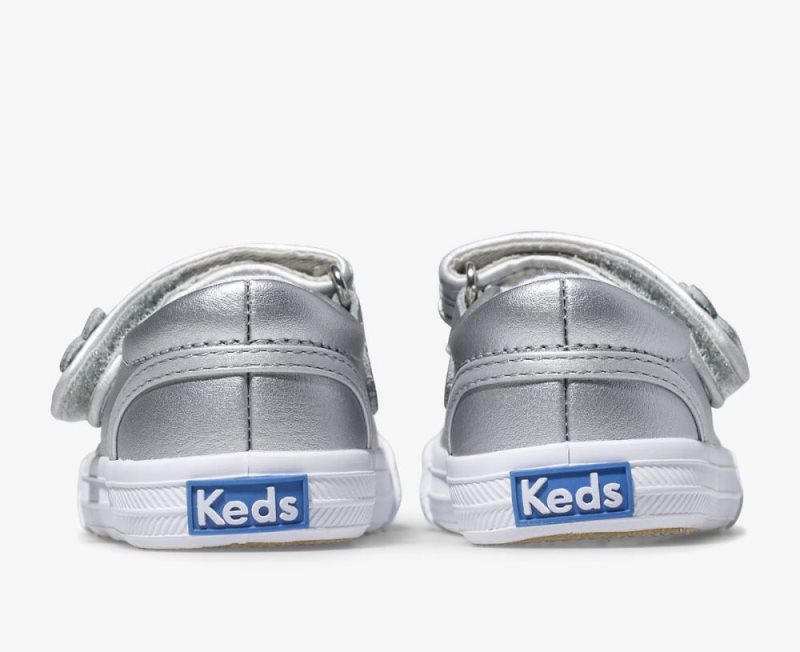 Keds Ella Mary Jane Sneakers Kinderen Zilver Metal | vONgeon4