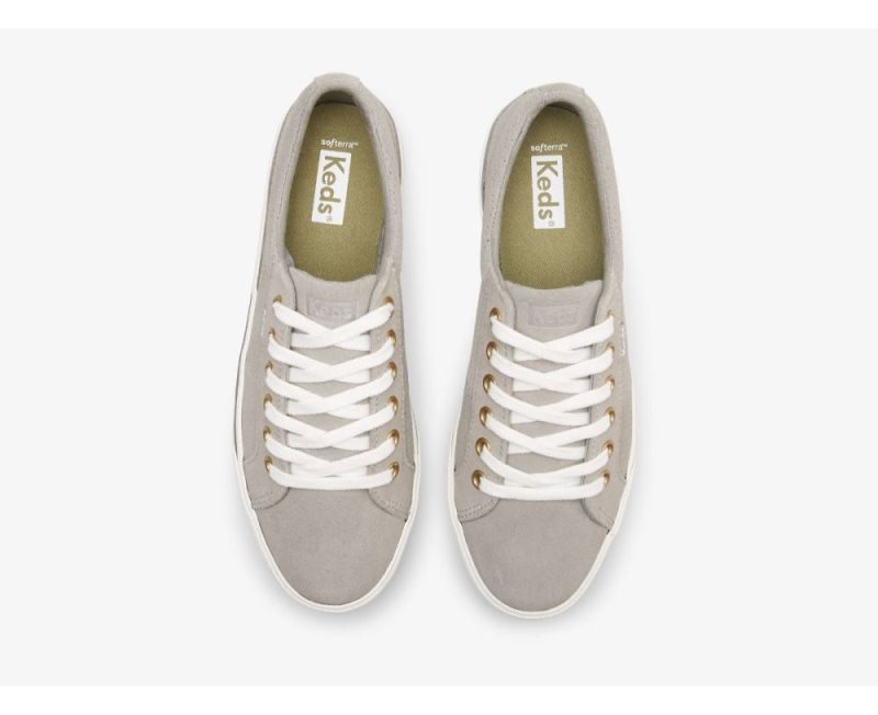 Keds Jump Kick Duo Suede Sneakers Dames Grijs | qTi3tZWA