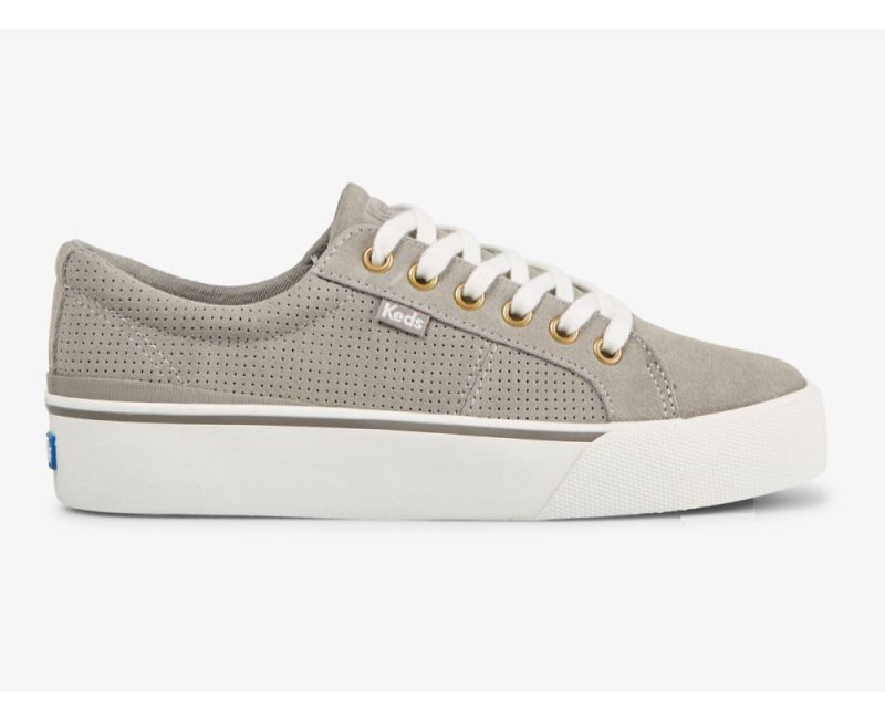 Keds Jump Kick Duo Suede Sneakers Dames Grijs | qTi3tZWA