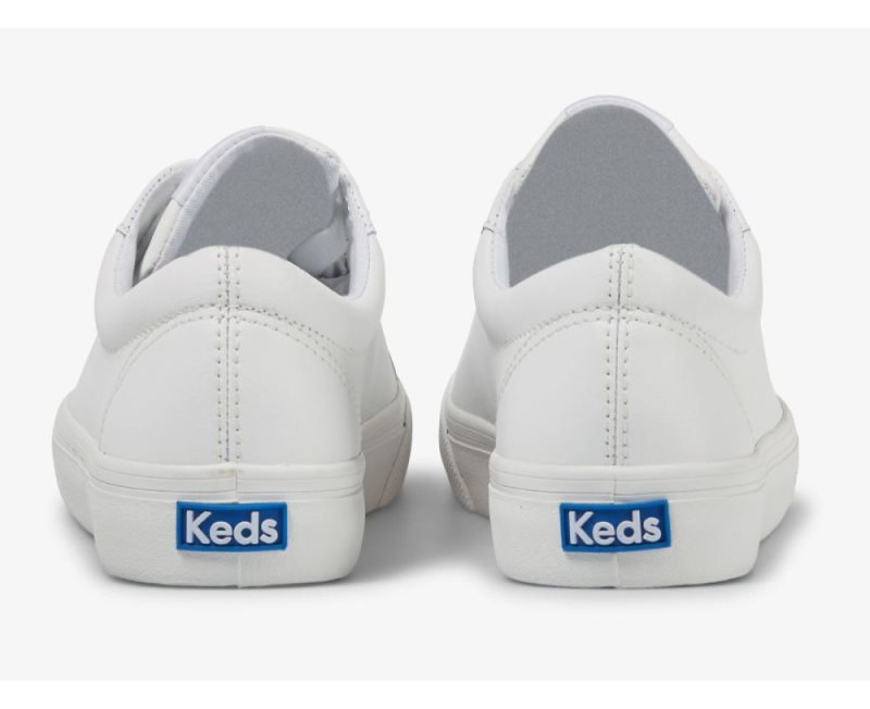 Keds Jump Kick Leren Sneakers Dames Wit | Tq1FitL0