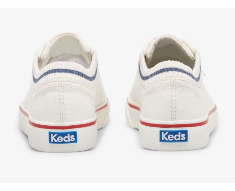 Keds Jump Kick Rib Knit Collar Sneakers Dames Rood Wit | ufoBemk4