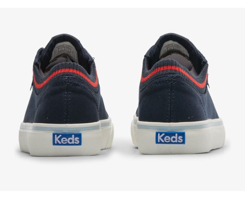 Keds Jump Kick Rib Knit Collar Veterschoenen Dames Donkerblauw Rood | hcy6Bw7r