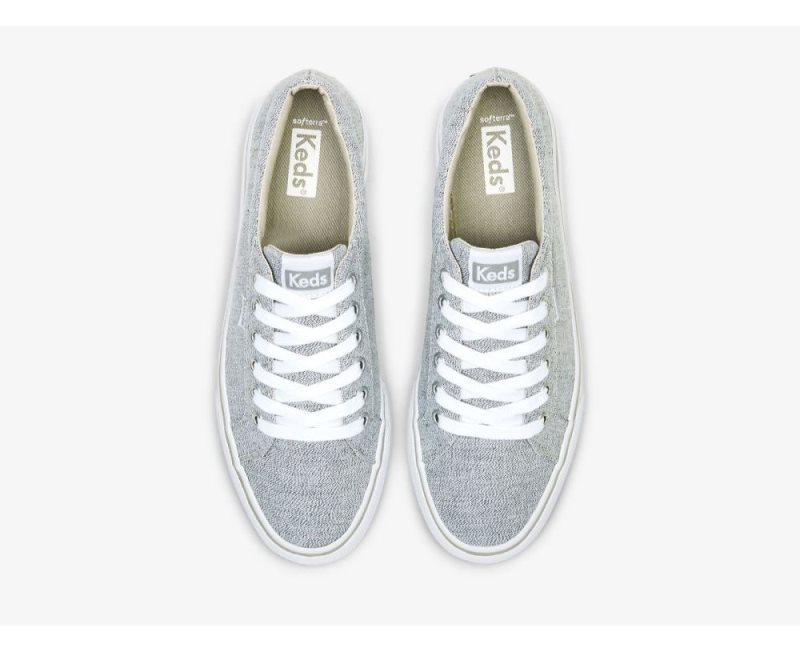 Keds Jump Kick Textiel Linear Static Veterschoenen Dames Grijs | QOySrih2